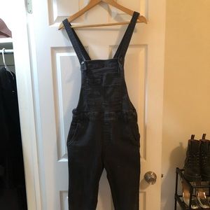 Free People Black Overalls